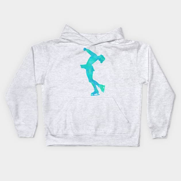 Figure skating (layback spin) Kids Hoodie by Becky-Marie